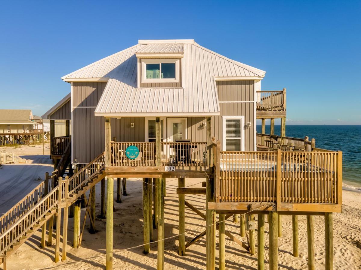 Strand Castle - Gulf Front! An Ideal Layout With Game Room, Small Private Pool, And Roof Top Crow'S Nest! Home Dauphin Island Extérieur photo