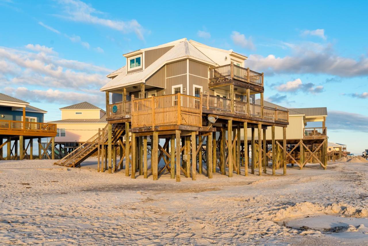 Strand Castle - Gulf Front! An Ideal Layout With Game Room, Small Private Pool, And Roof Top Crow'S Nest! Home Dauphin Island Extérieur photo